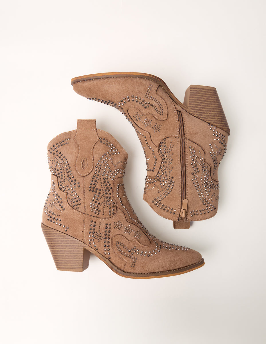 CC Ankle Boots Beige Cowhide