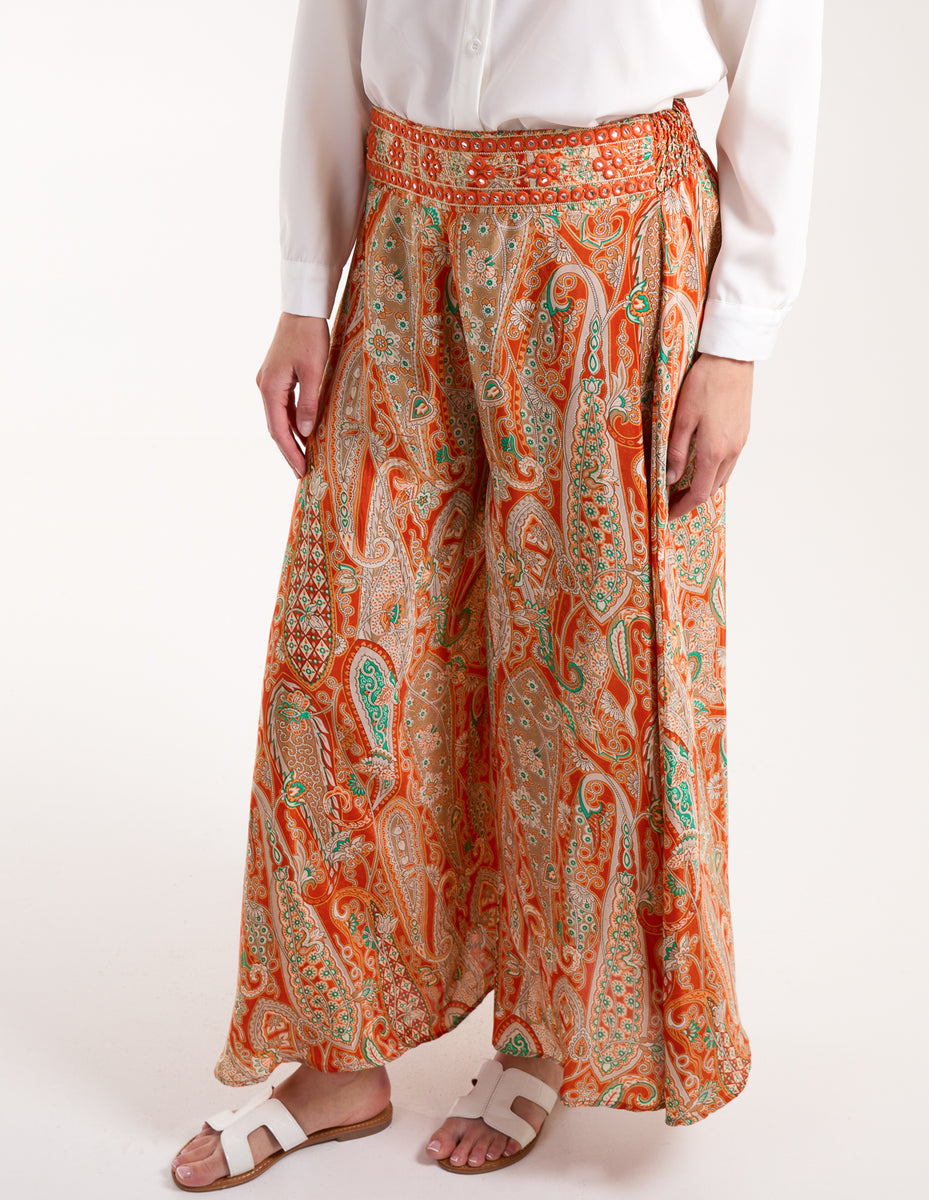 Orange Wide Leg Trousers main image 0