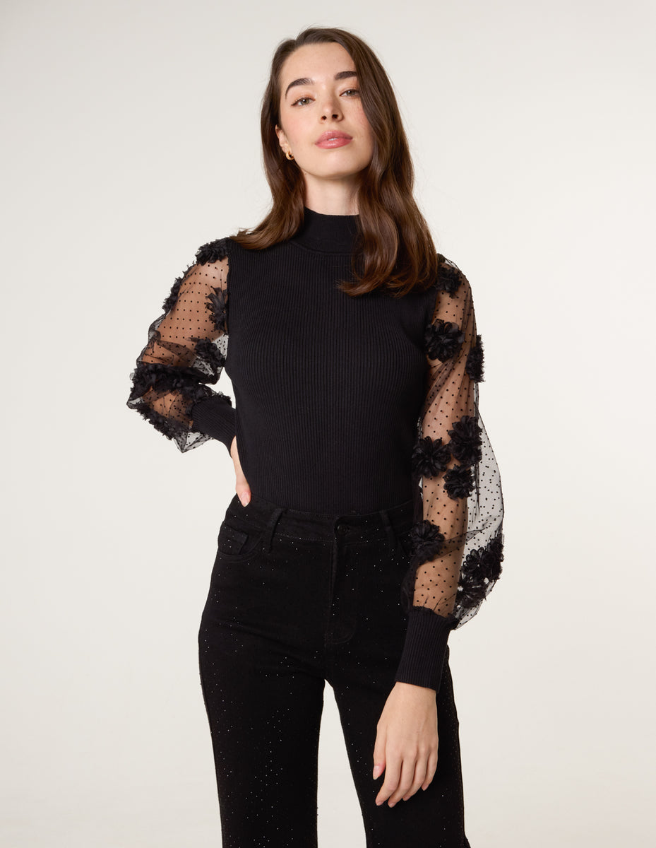 19324 Turtle Neck Faux Fur Jumper - Terracotta