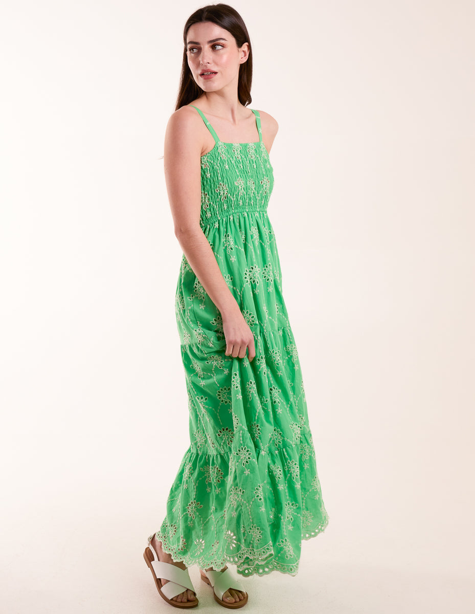Broderie Anglaise blouse - Forest Green main image 1