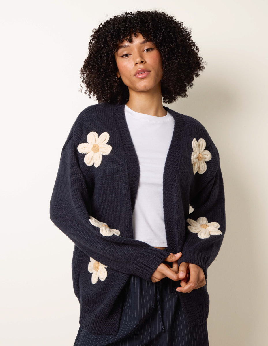 bibiy daisy flower cardigan ❤︎ nova---blue-daisy-cardigan-