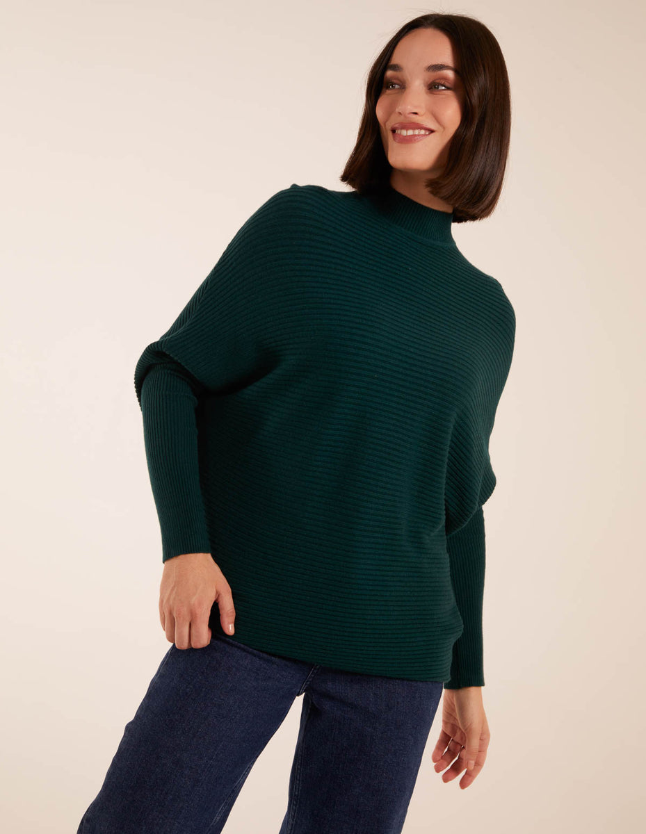 Ribbed batwing store jumper