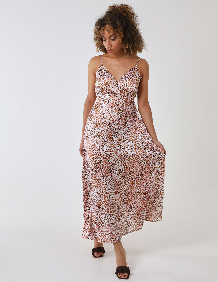 JAMILLA -  LEOPARD-INSPIRED STRAPPY MAXI DRESS main image 0