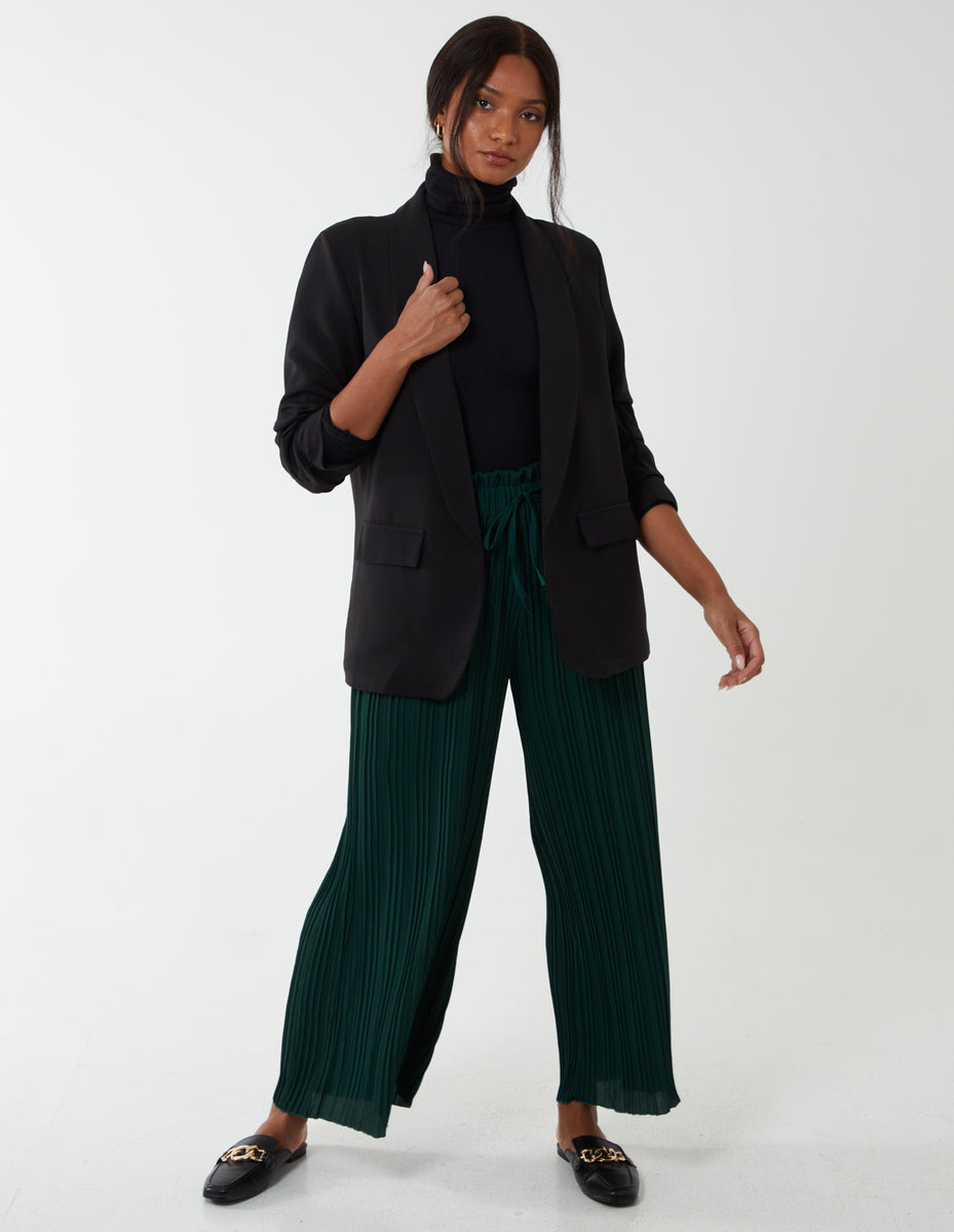 Green tea Pleated trousers
