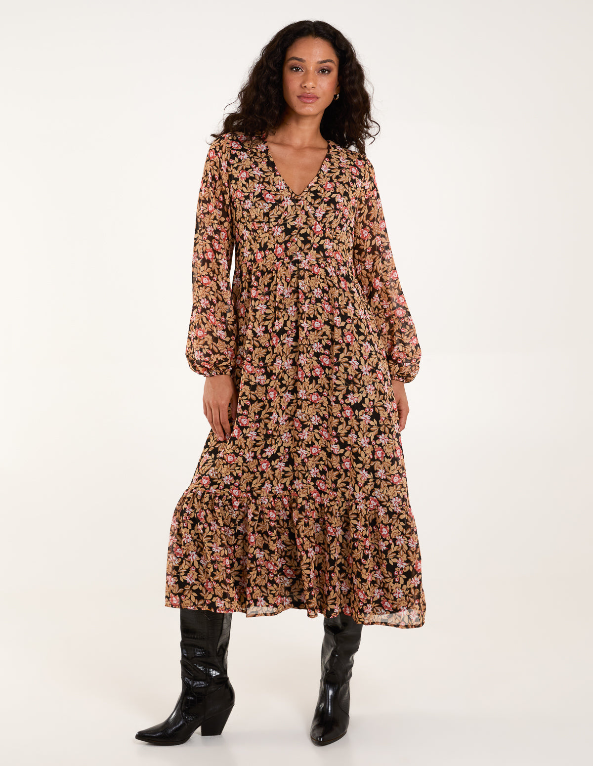floral button midi dress Perfect For You Fuchsia Floral Button Down Midi Dress Shop the Mint