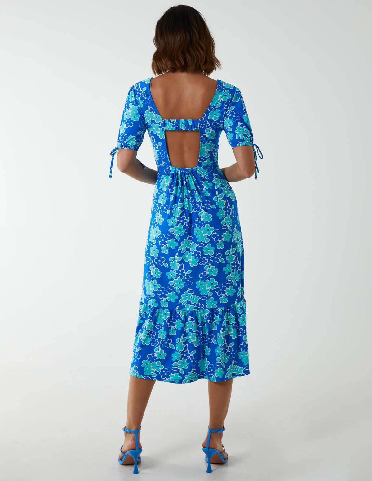 scrunchie midi dress Good American Wide Scrunchie Midi Dress