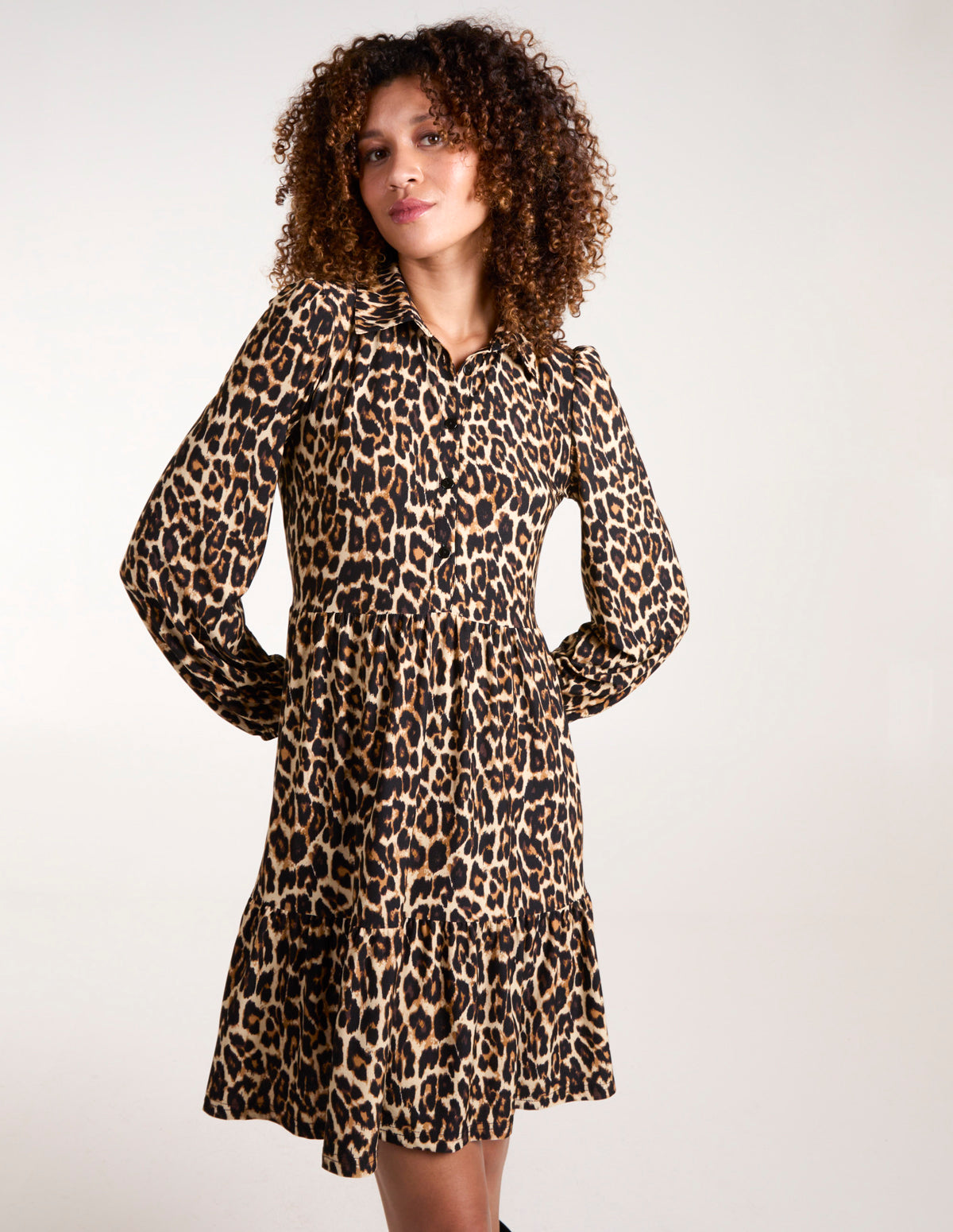 Blue vanilla leopard dress hotsell