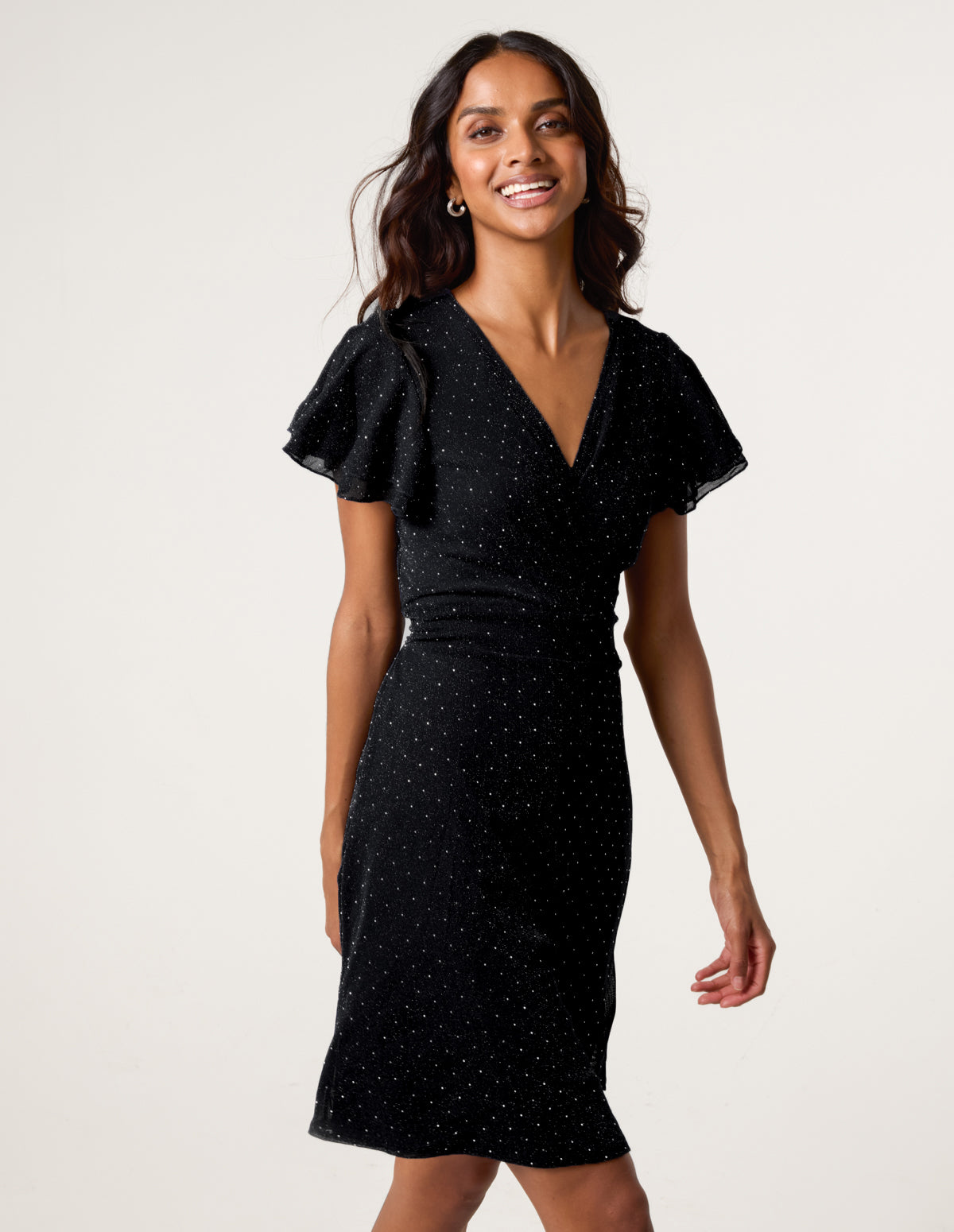 Black | Rhinestone Diamante Wrap Dress | Blue Vanilla Black | Rhinestone Diamante Wrap Dress | Blue Vanilla