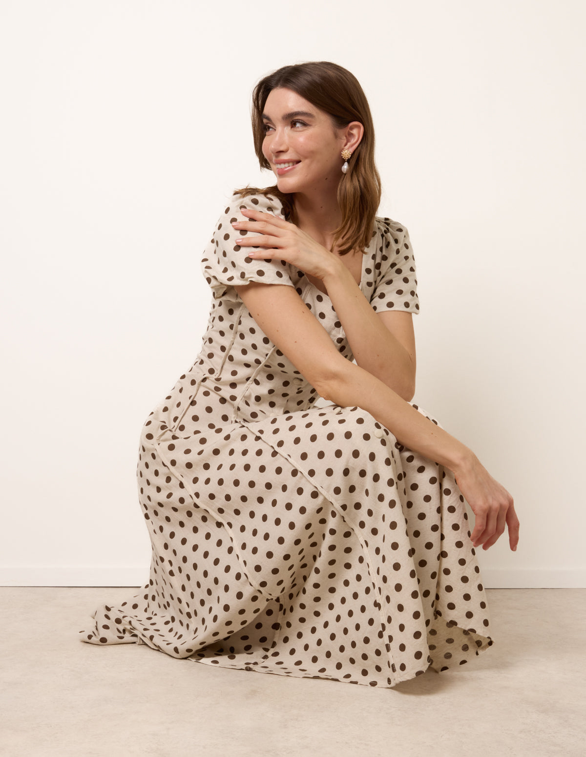 Milkmaid Polka Dot Puff Sleeve Dress Milkmaid Polka Dot Puff Sleeve Dress