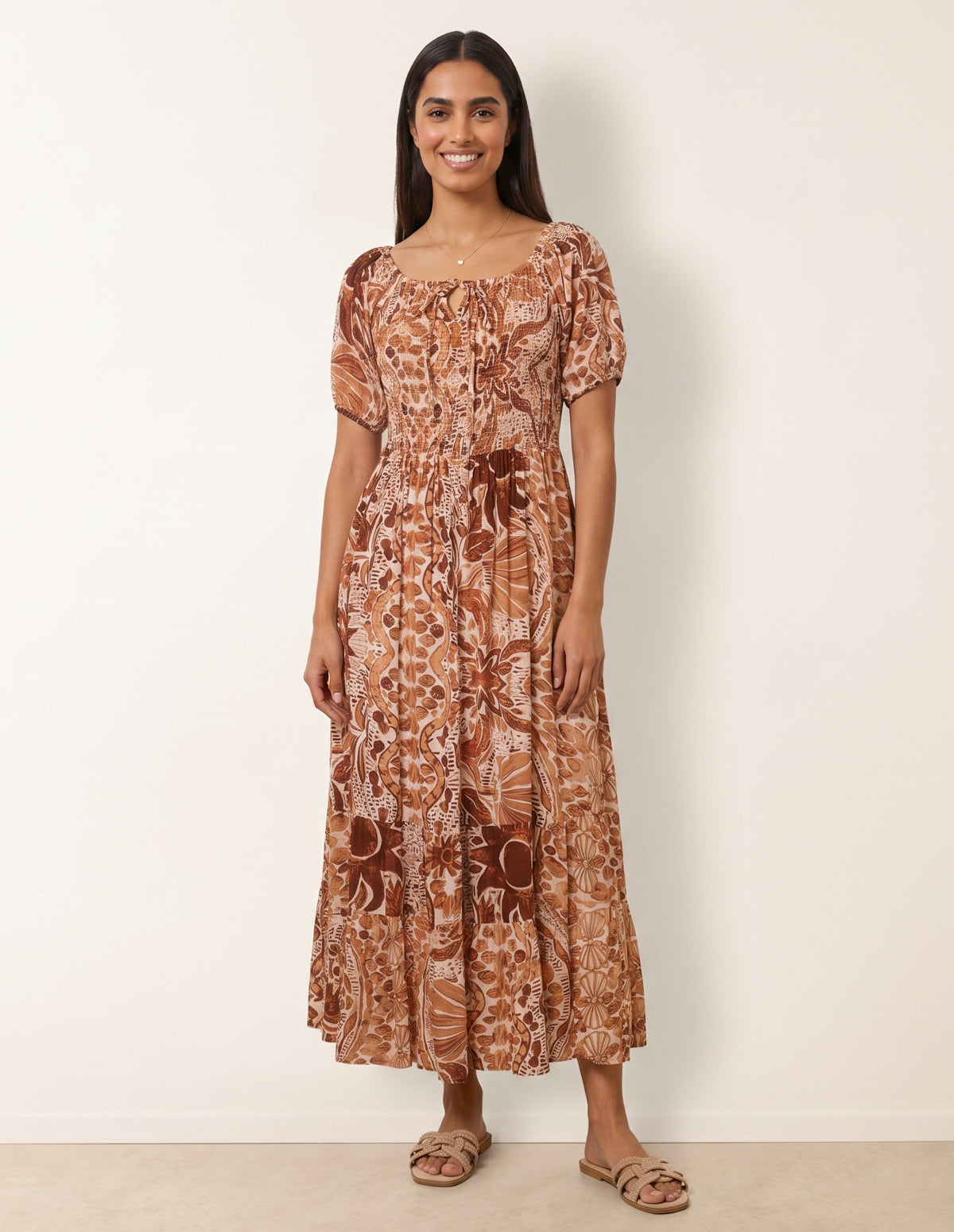 princess polly baby blue dress Drew Chocolate Brown Embroidered Velvet Tie Front Dress | Rose & Nancy main image 0