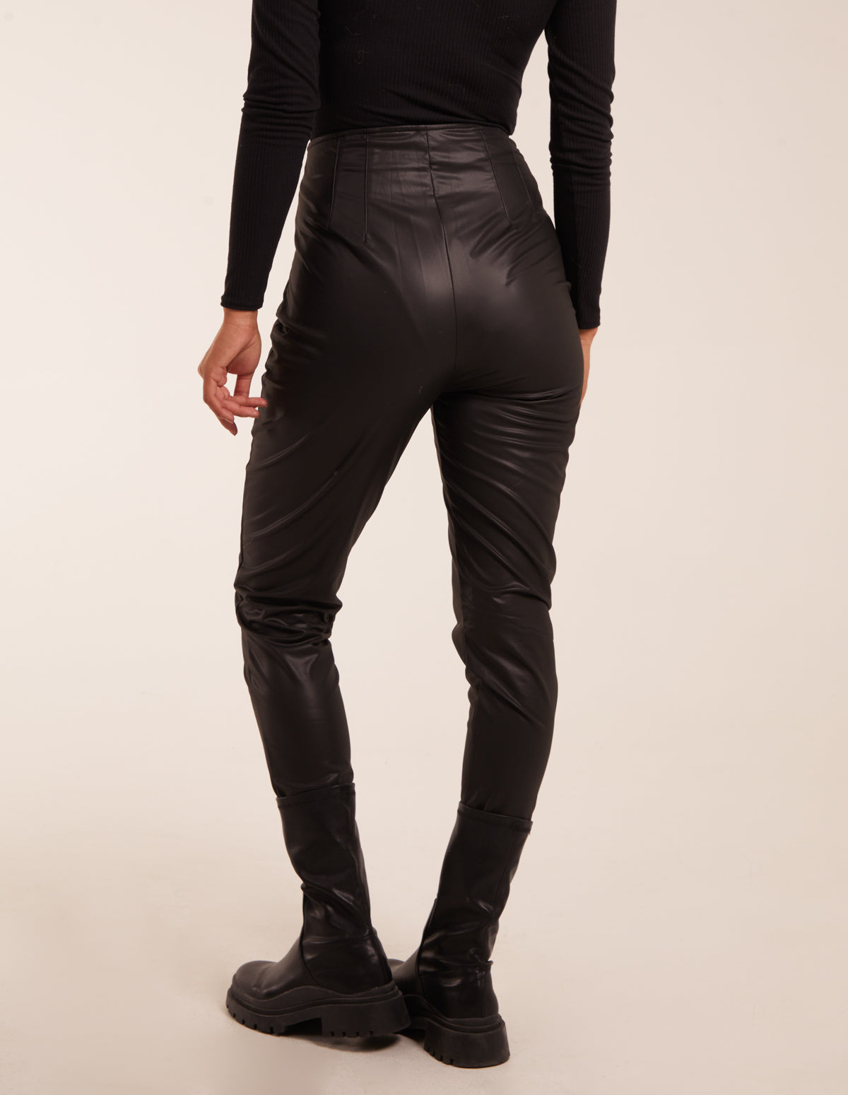 Buy Ypser Women Faux Leather Leggings Wet Look Tight High Waisted Pants  Skinny Slim Fit Leggings Online at desertcartINDIA
