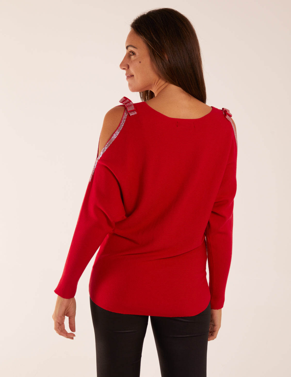 Red hot sale batwing jumper