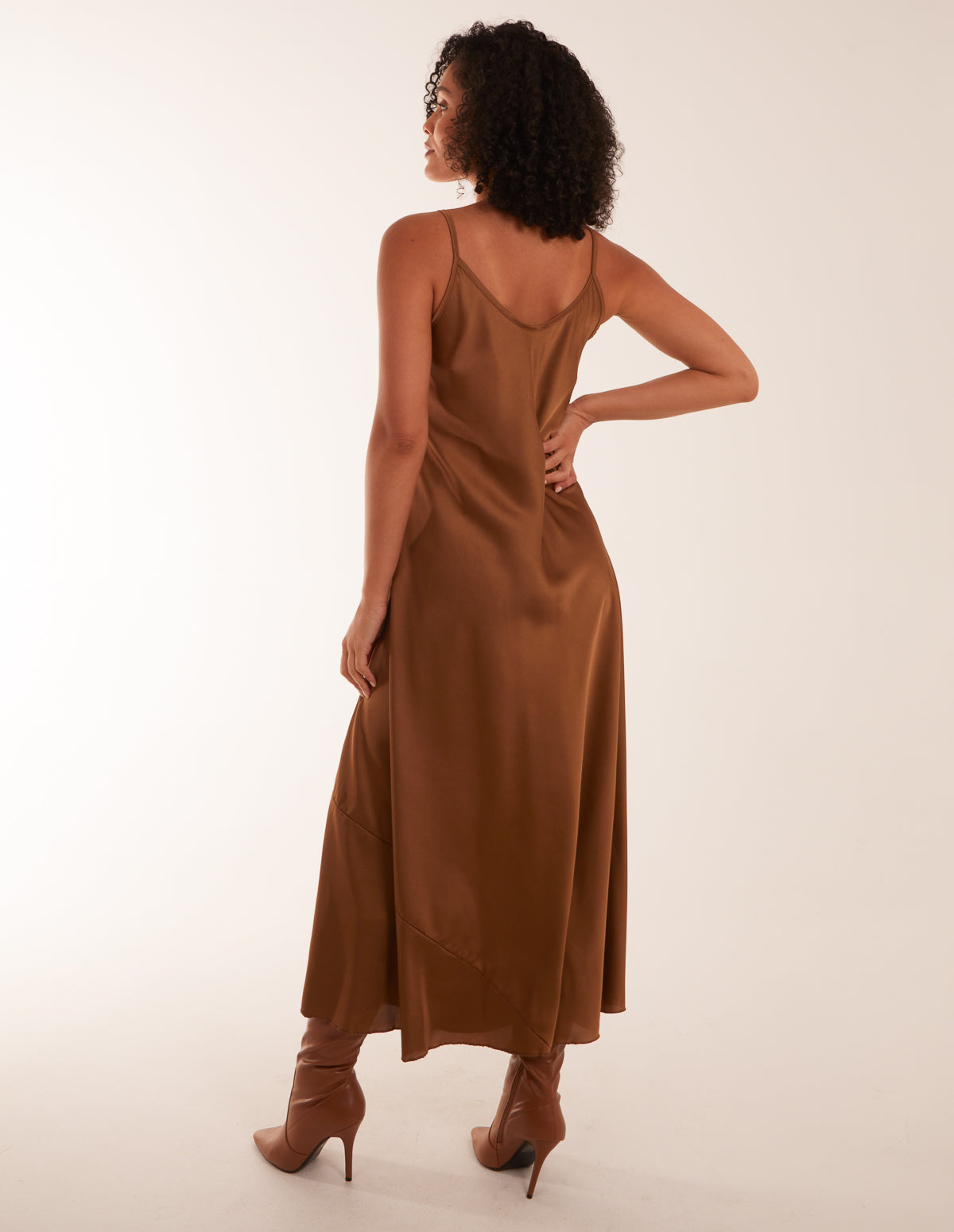 Silk cami clearance maxi dress