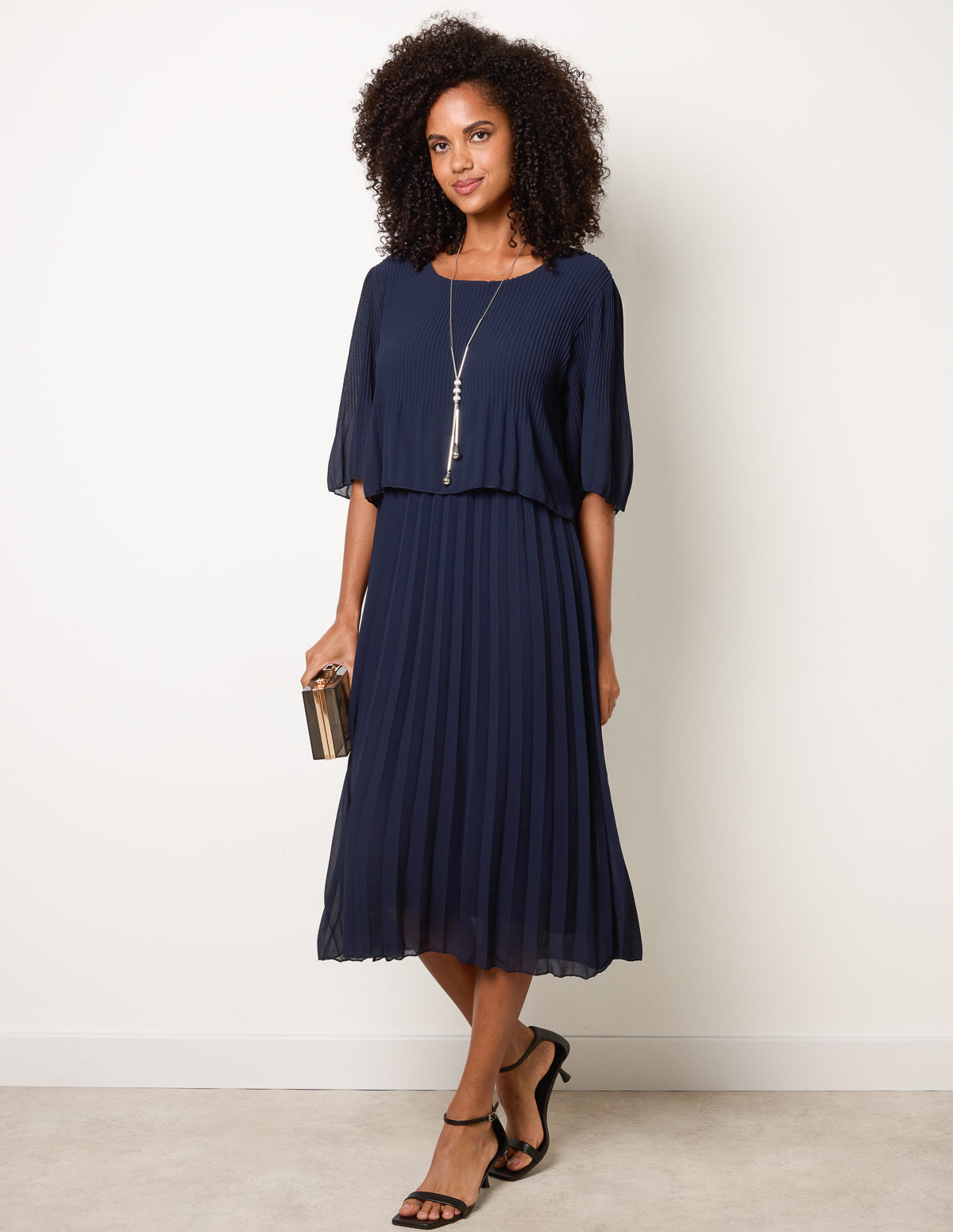 new look navy blue dress New Look Navy Fallen Shoulder Tie Waist Midi Dress - Blue