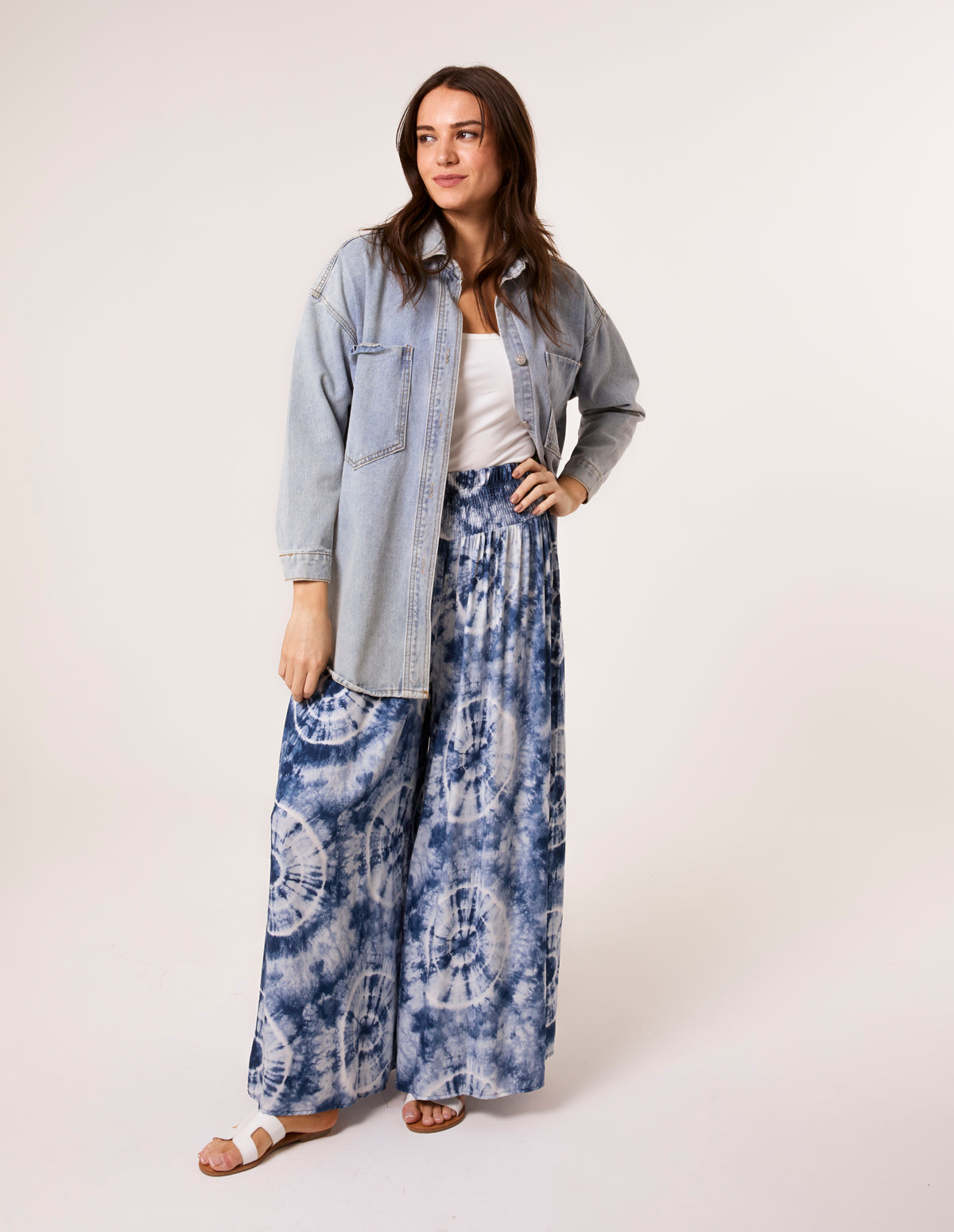 Wide Leg Pants With Tie-Dye Print1