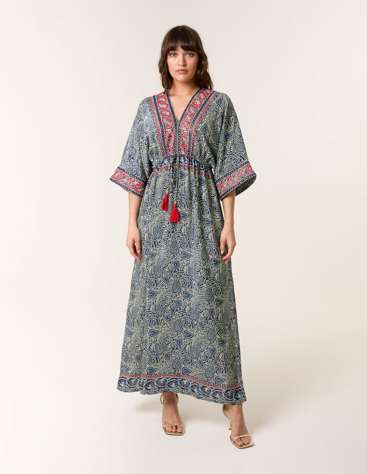 Navy | Embellished Kimono Dress | Blue Vanilla Navy | Embellished Kimono Dress | Blue Vanilla