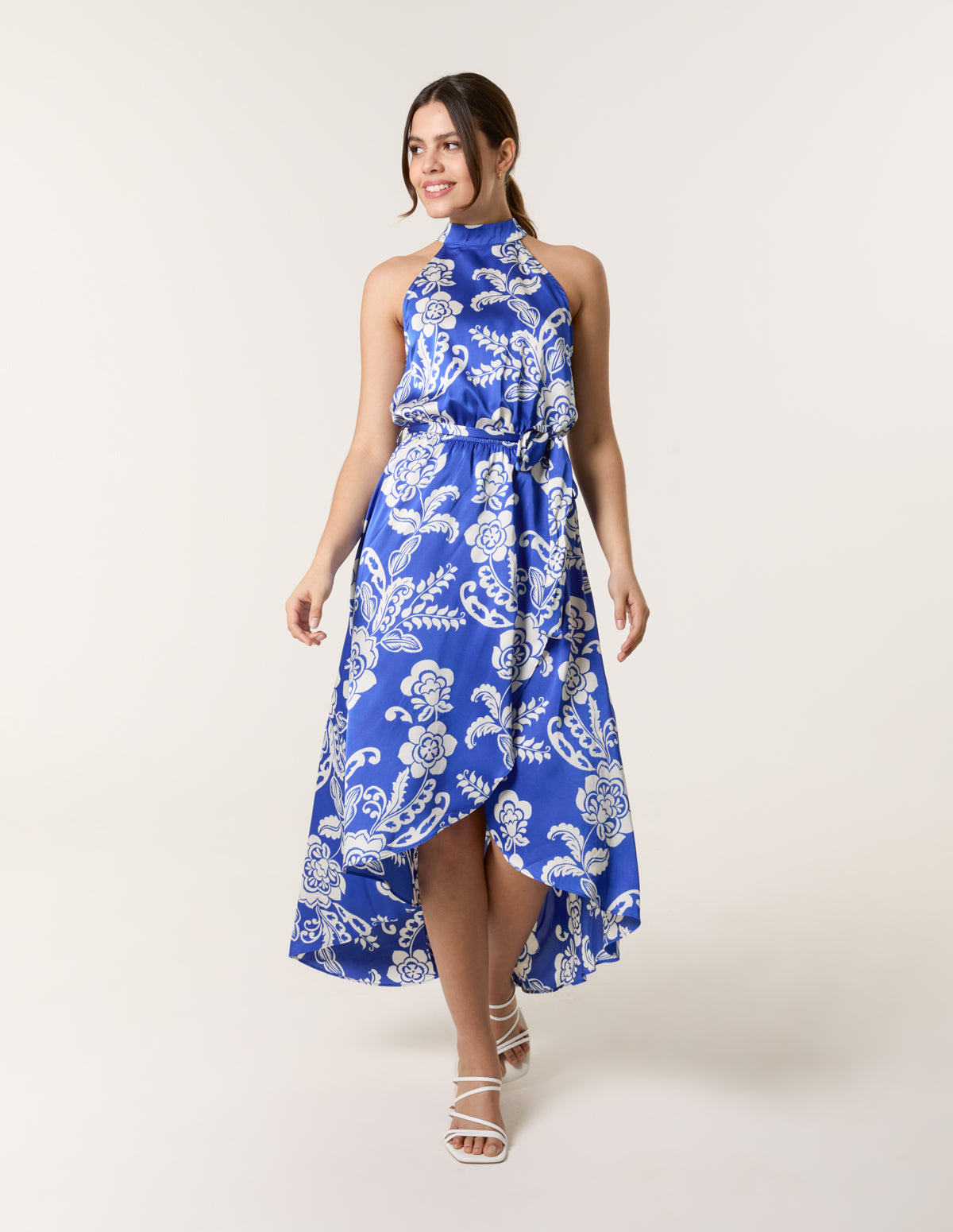 Halter Neck Frill Hem Dress Halter Neck Frill Hem Dress