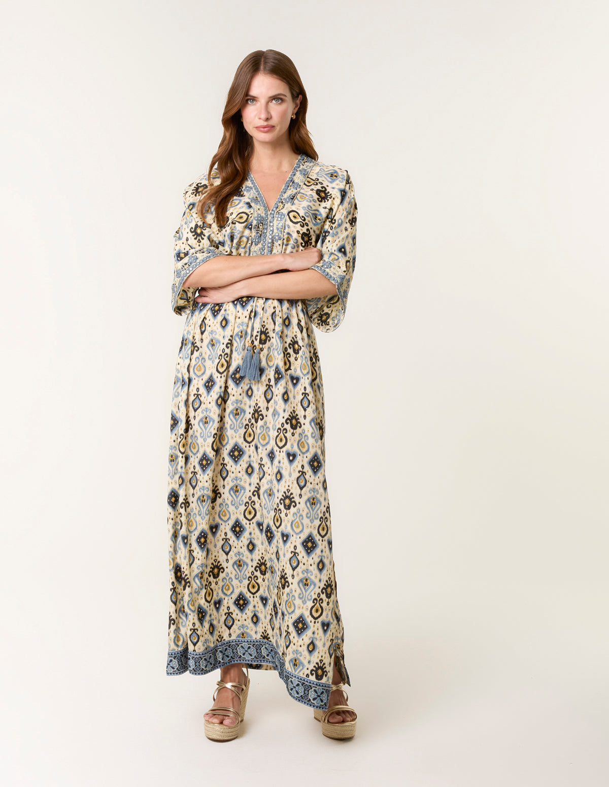 Multi | Embellished Kimono Dress