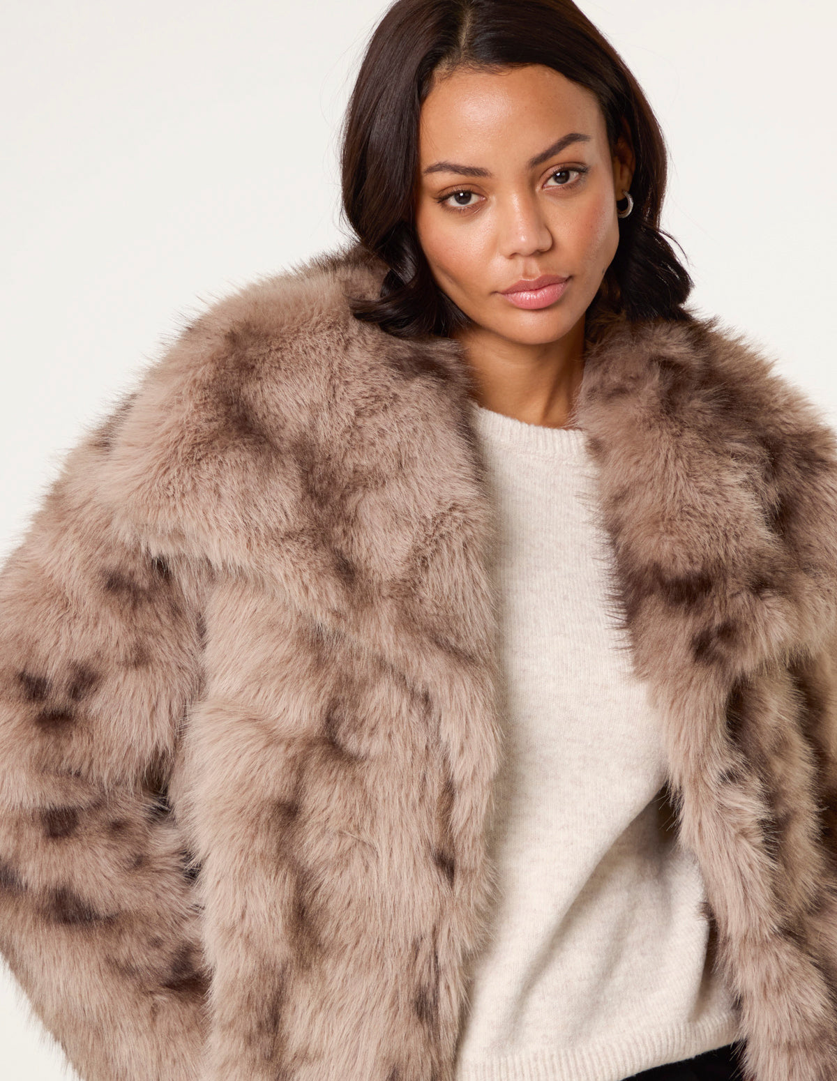 Mocha | Faux Fur Coat | Blue Vanilla