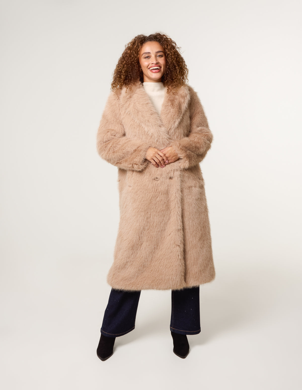 Mocha | Long Fluffy Coat | Blue Vanilla