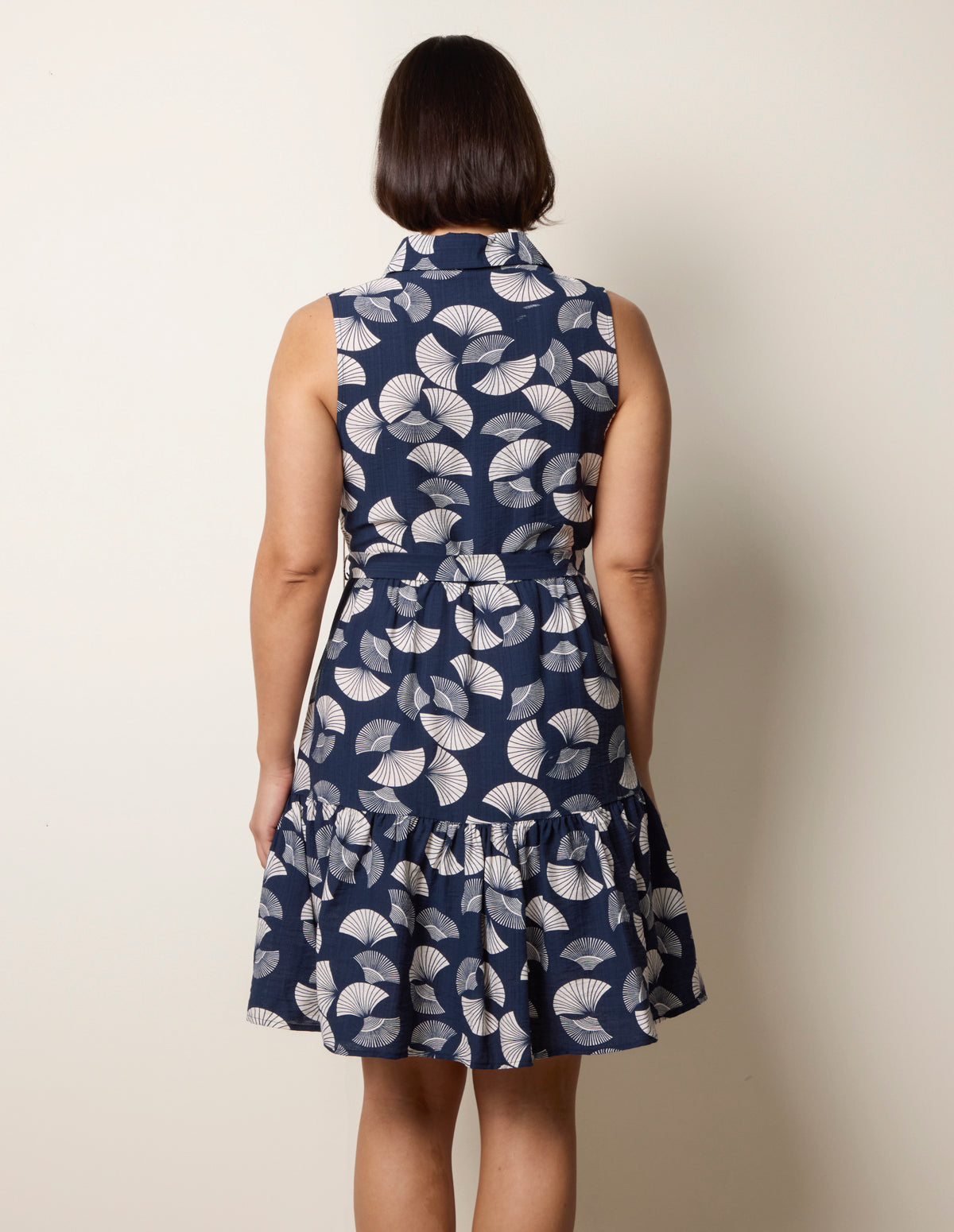 sleeveless shirt dress Navy | Sleeveless Shirt Dress