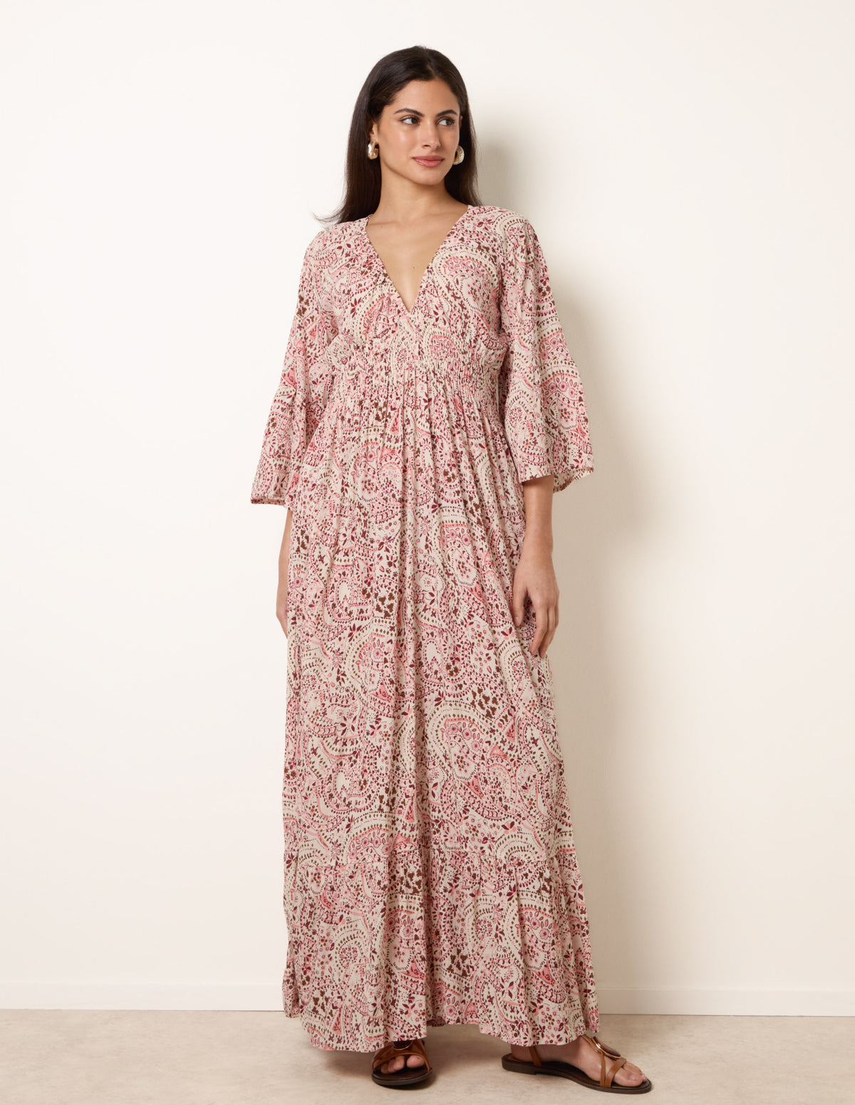 brown tulle maxi dress Pink Lily Marina Pink Eyelet Mini Dress main image 1