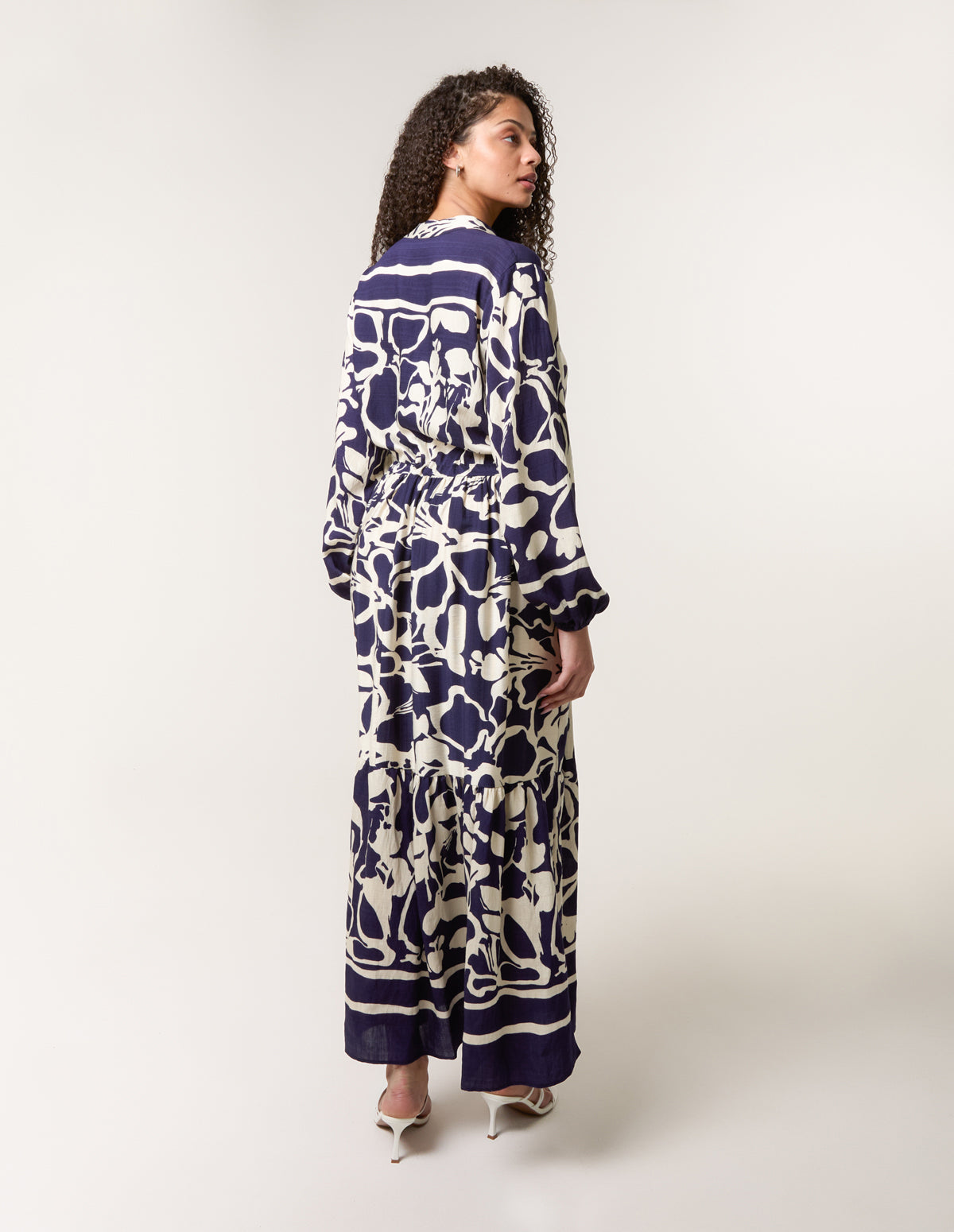 Navy | Abstract Floral Print Maxi Dress | Blue Vanilla Navy | Abstract Floral Print Maxi Dress | Blue Vanilla