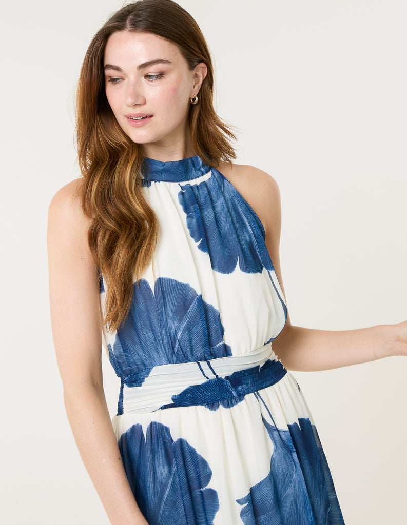 White | Halter Neck Occasion Dress | Blue Vanilla White | Halter Neck Occasion Dress | Blue Vanilla
