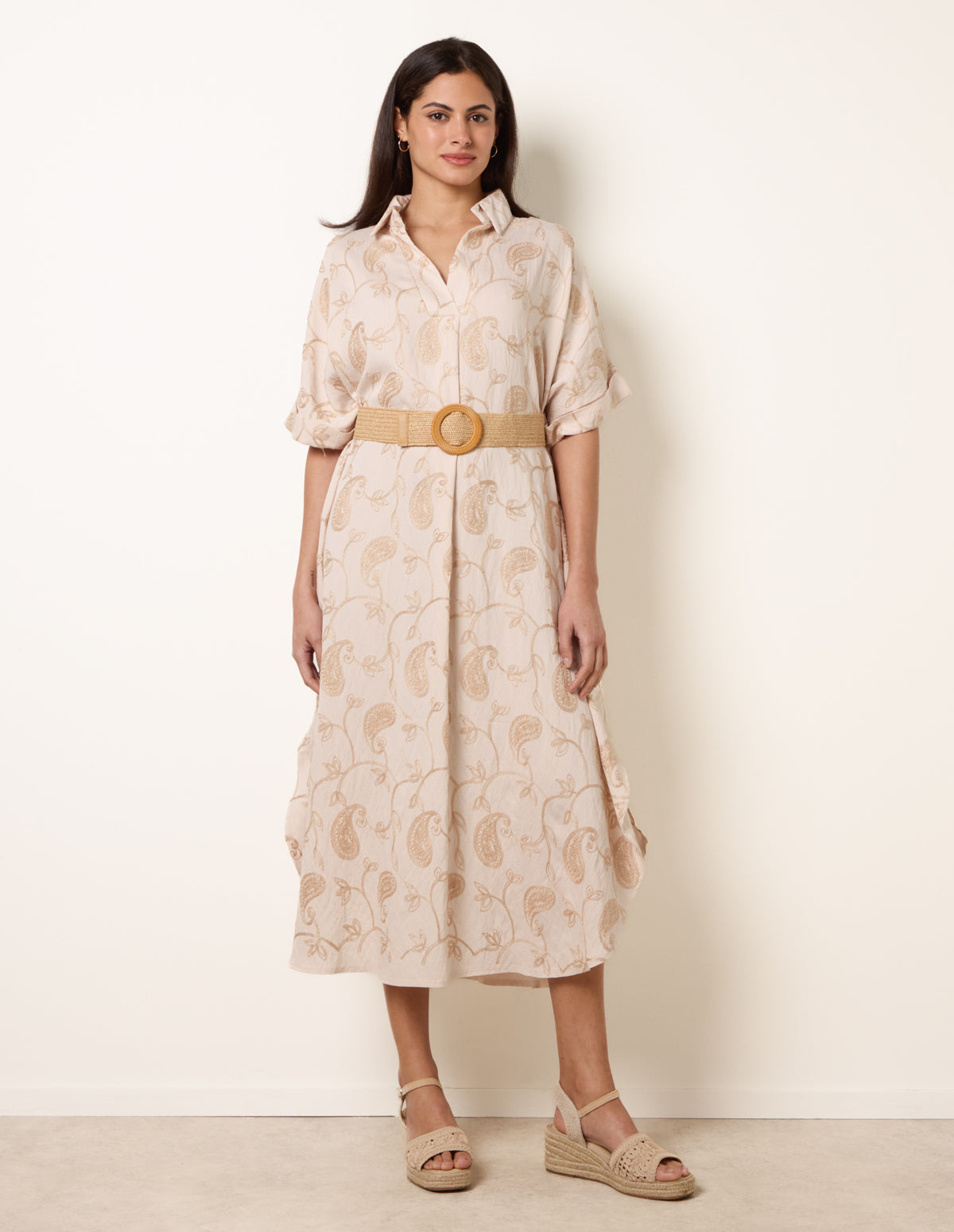 beige dress with blue flowers Vintage Aqua Blue Cap Sleeve Maxi Dress with Beige Embroidered Flowers –  The Mustard Dandelion main image 1