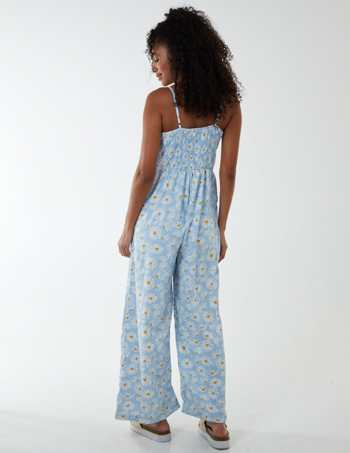 Girls Pale Blue Ribbed Wide Leg Crop Jumpsuit | New Look