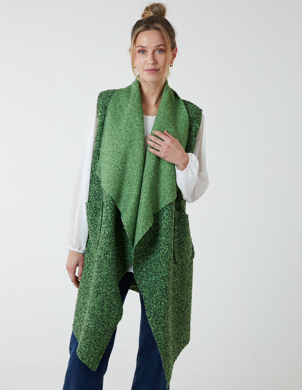 Green shop waterfall jacket