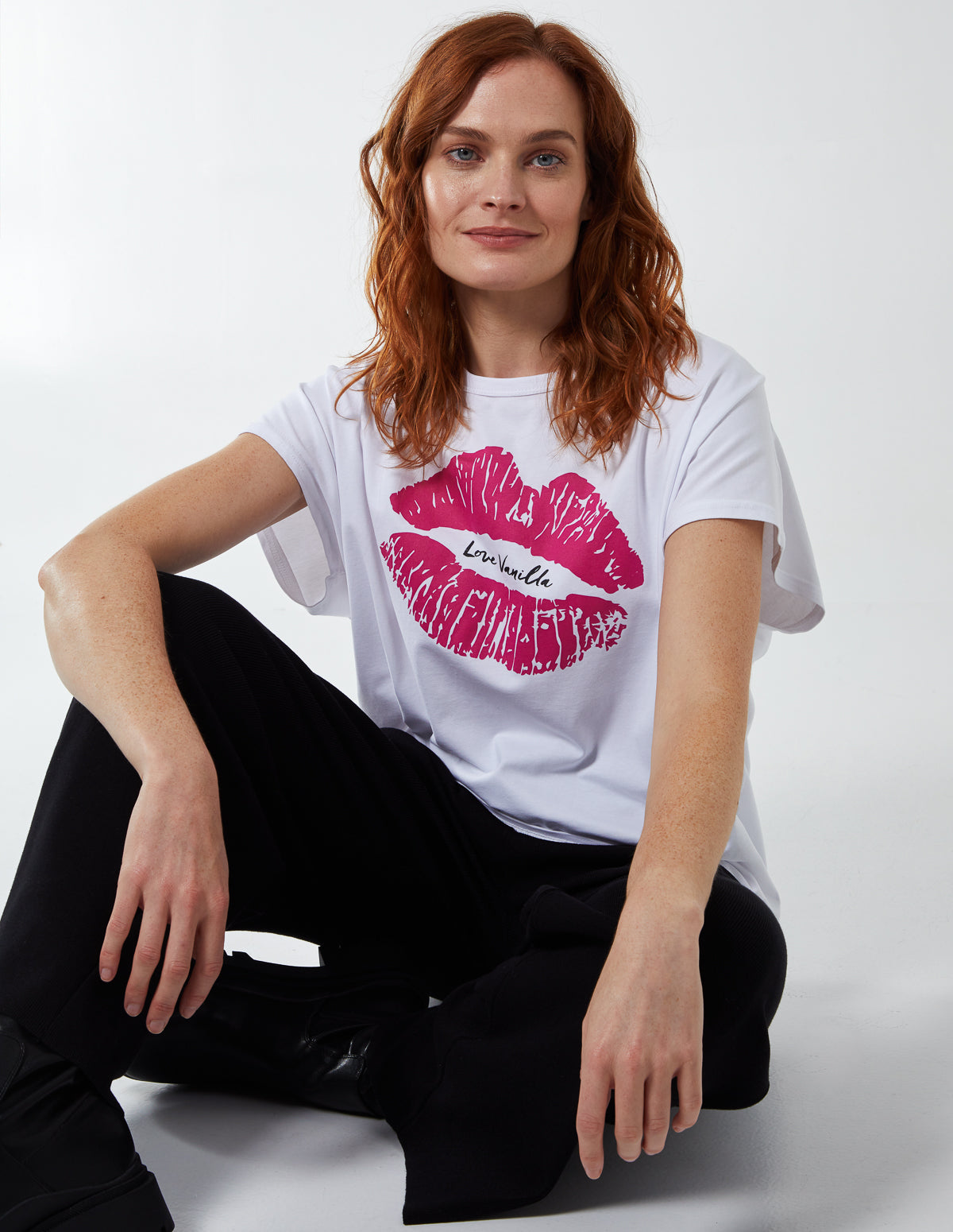 Lips High Low Oversized T Shirt