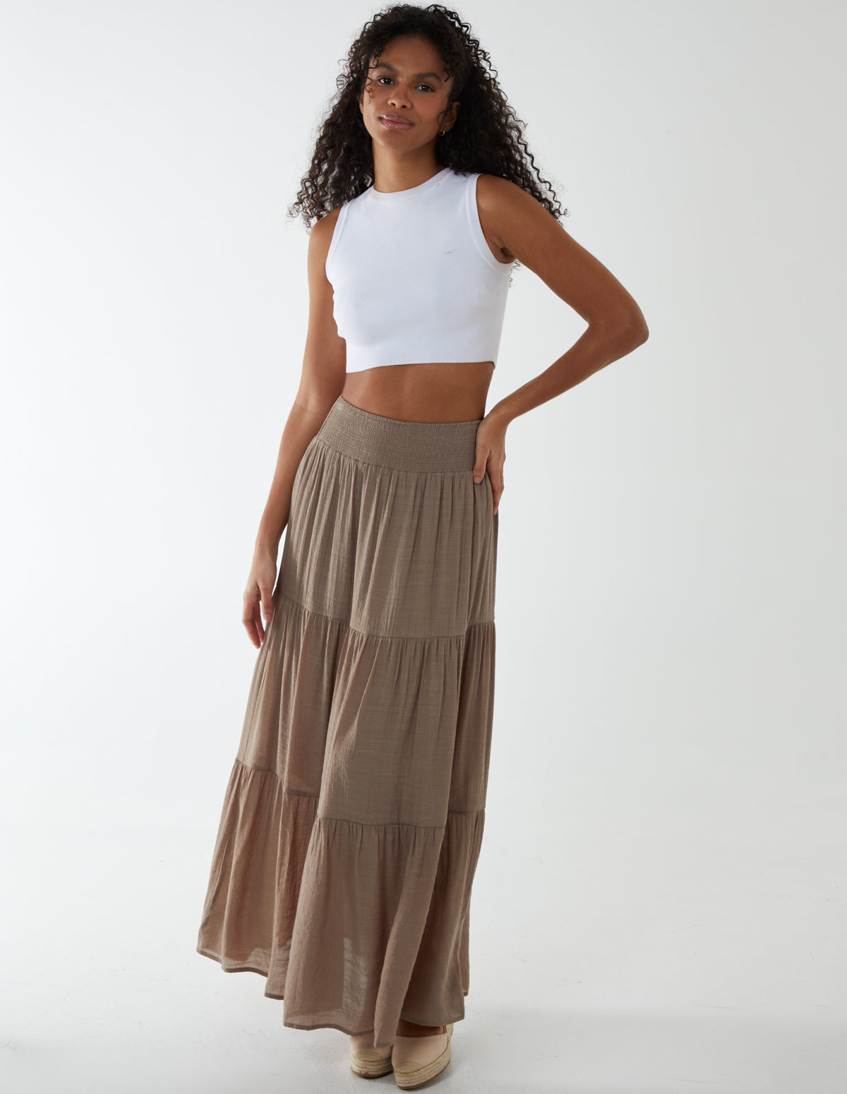 Long skirt with outlet crop top 100